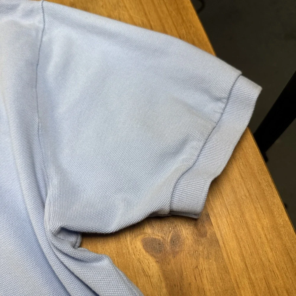 Polo Ralph Lauren Men's Short Sleeve Pique Polo Shirt Mens XL Light Blue Casual - Picture 6 of 11